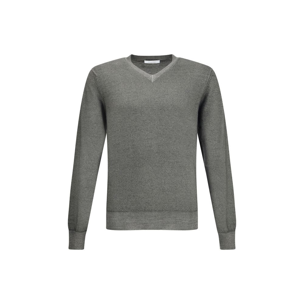 Cruciani Green V-neck Sweater Cruciani