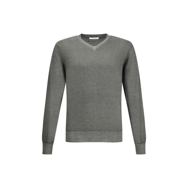 Cruciani Green V-neck Sweater Cruciani