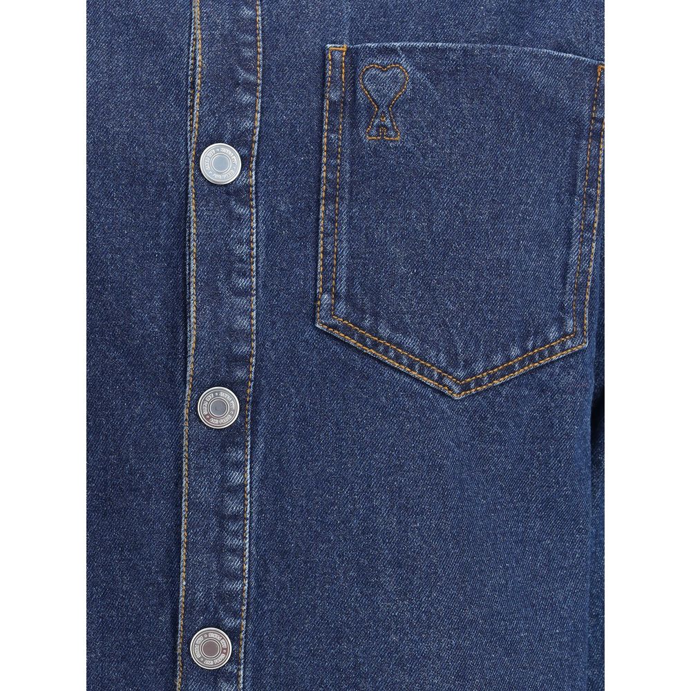 Ami Paris Ami de Coeur Cotton Denim overshirt Ami Paris