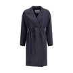 Max Mara Denim-effect Wool Carnia Coat Max Mara