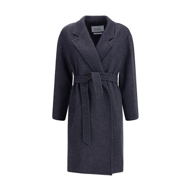 Max Mara Denim-effect Wool Carnia Coat Max Mara