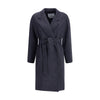 Max Mara Denim-effect Wool Carnia Coat Max Mara