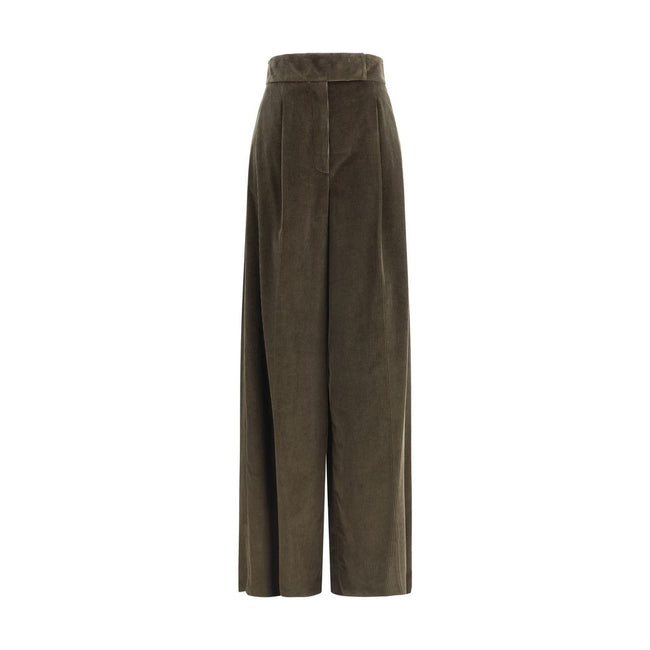 Max Mara Wide-Leg Velvet Pants Max Mara