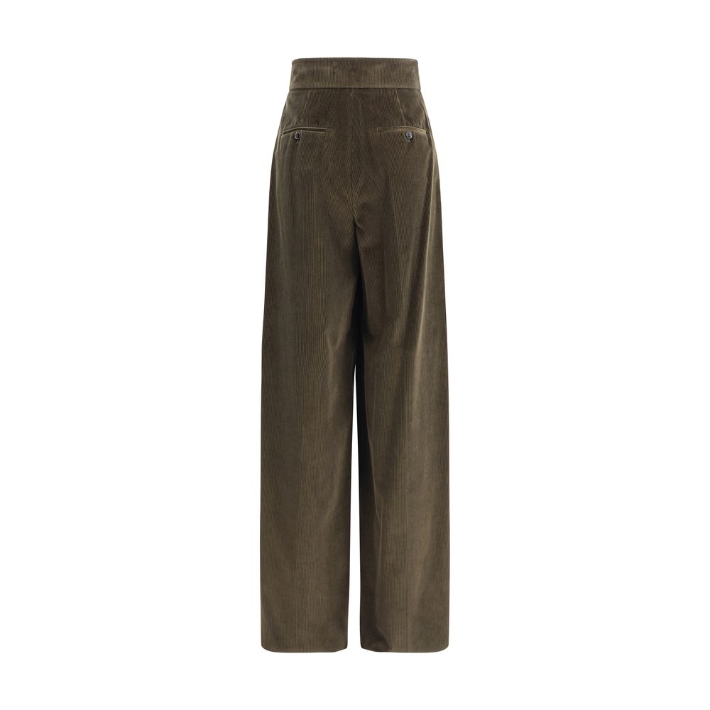 Max Mara Wide-Leg Velvet Pants Max Mara