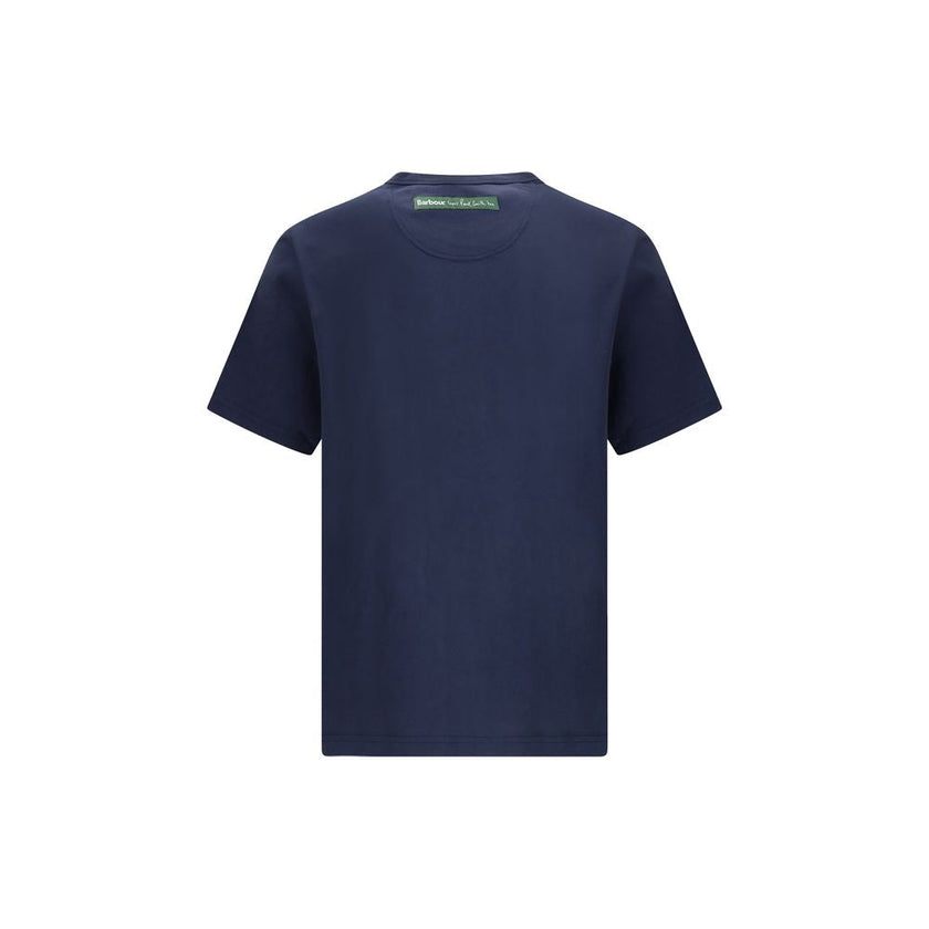 Barbour Blue Cotton T-Shirt Barbour