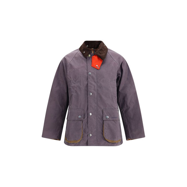 Barbour Waxed Jacket with a corded velvet collar Barbour