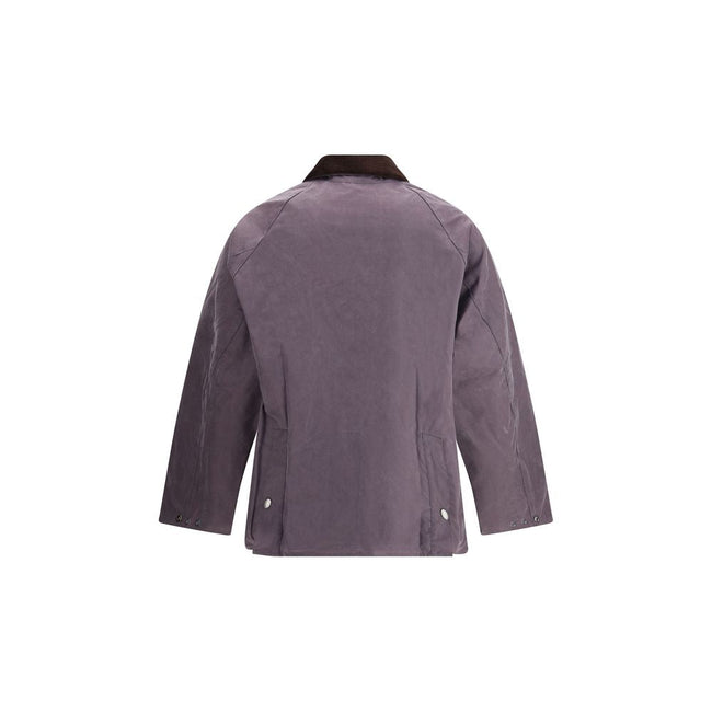 Barbour Waxed Jacket with a corded velvet collar Barbour