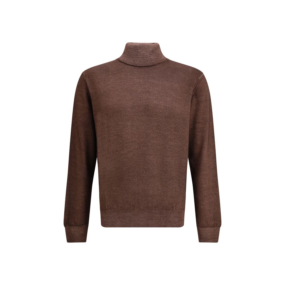 Cruciani Wool Green Turtleneck Cruciani