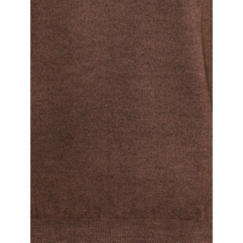 Cruciani Brown Wool Turtleneck Cruciani
