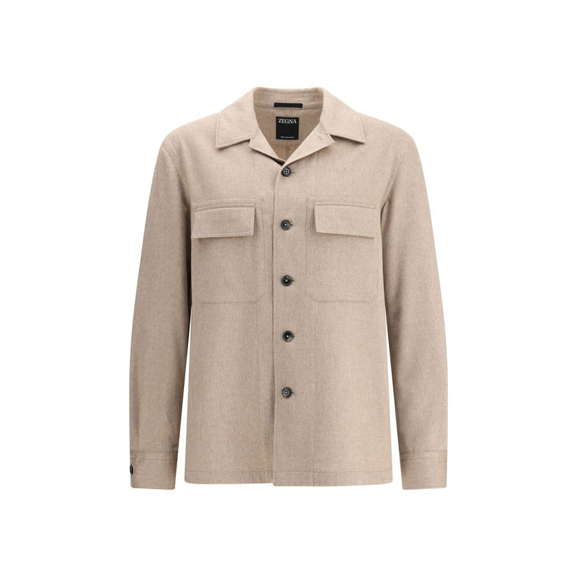 ZEGNA Beige Cotton Coat ZEGNA