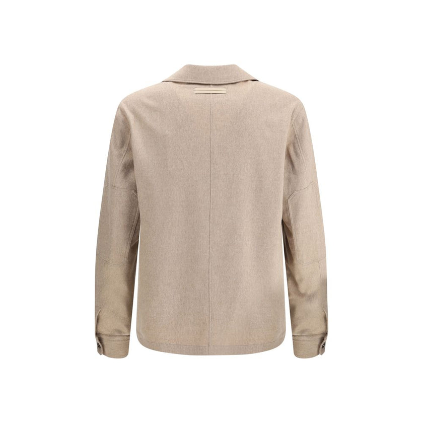ZEGNA Beige Cotton Coat ZEGNA