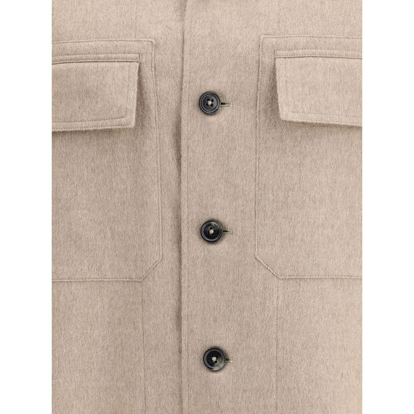 ZEGNA Beige Cotton Coat ZEGNA