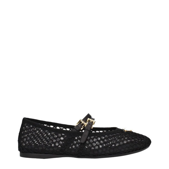 Prada Black Fabric Ballet Flats Prada