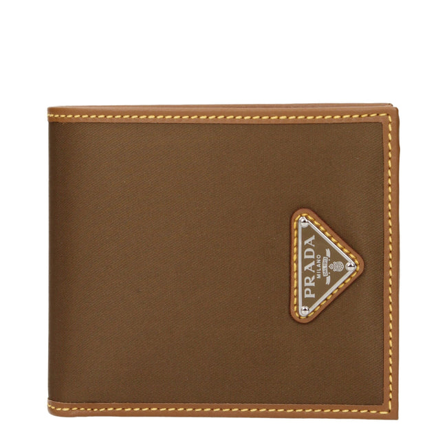 Prada Brown Fabric Wallets Prada