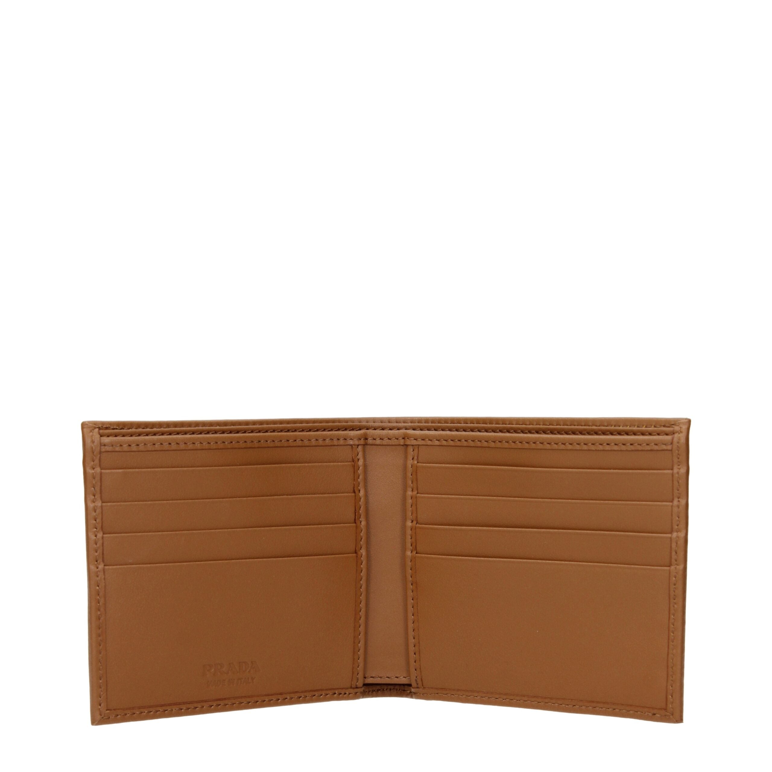 Prada Brown Fabric Wallets Prada