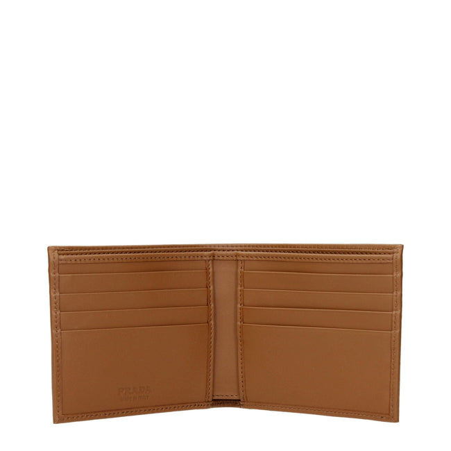 Prada Brown Fabric Wallets Prada