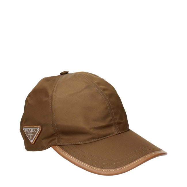 Prada Brown Polyamide Caps (Baseball Hat) Prada