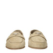 Prada Beige Leather Slip-On Loafers Prada