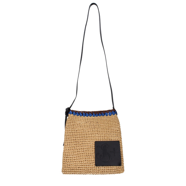 Jil Sander Beige Raffia Crossbody Bags Jil Sander
