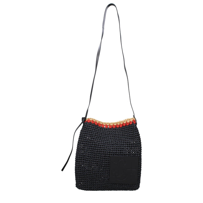 Jil Sander Black Raffia Crossbody Bags Jil Sander