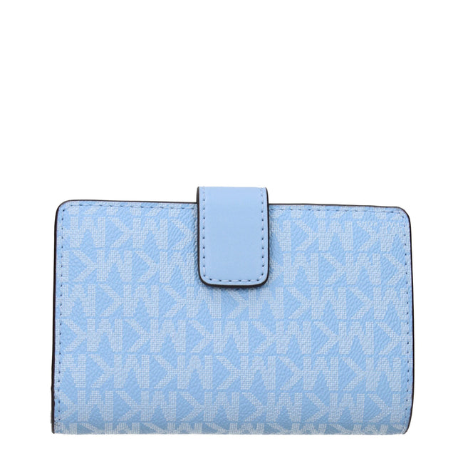 Michael Kors Light Blue Leather Wallets Michael Kors