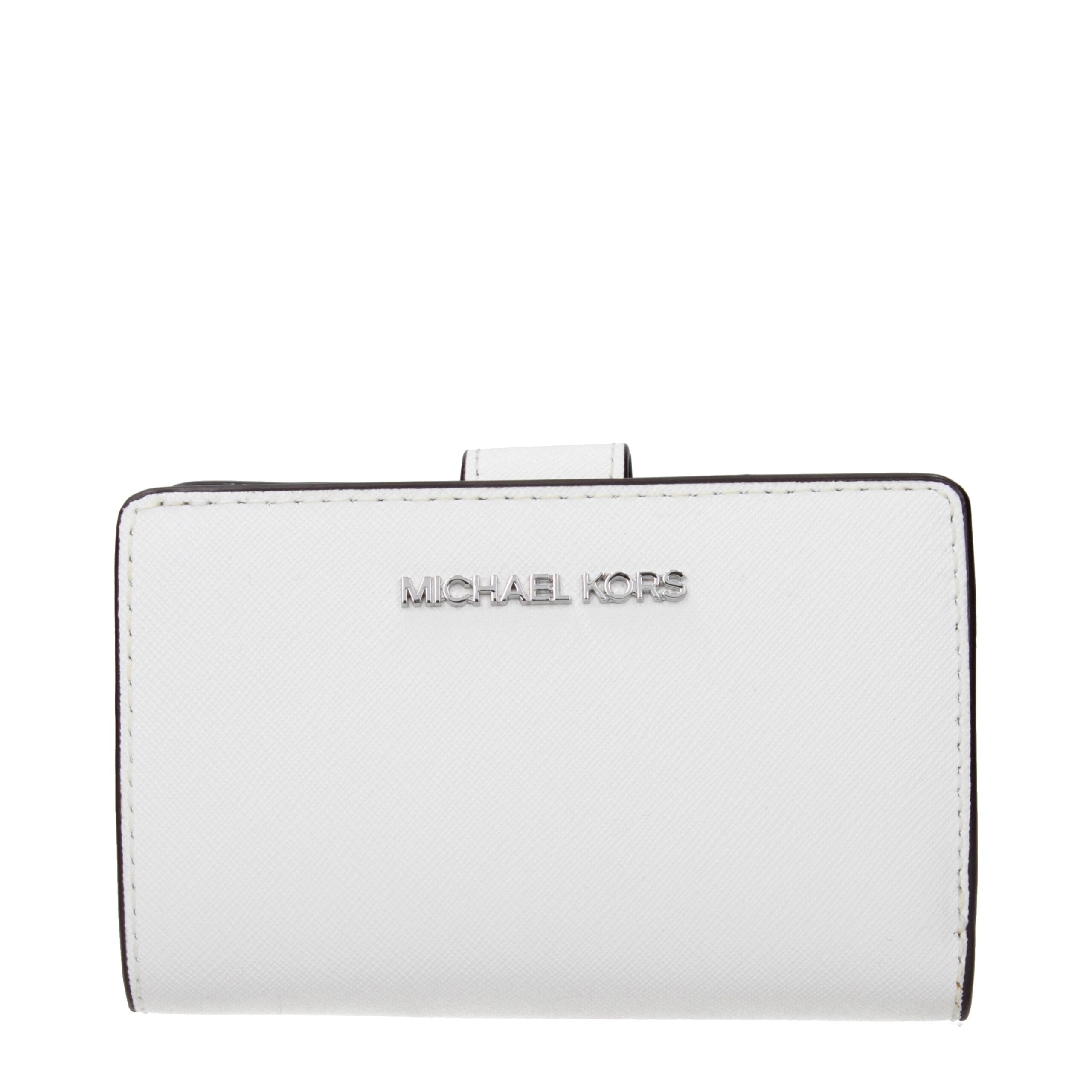 Michael Kors White Leather Wallets Michael Kors