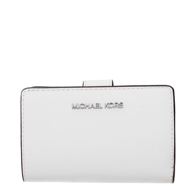 Michael Kors White Leather Wallets Michael Kors