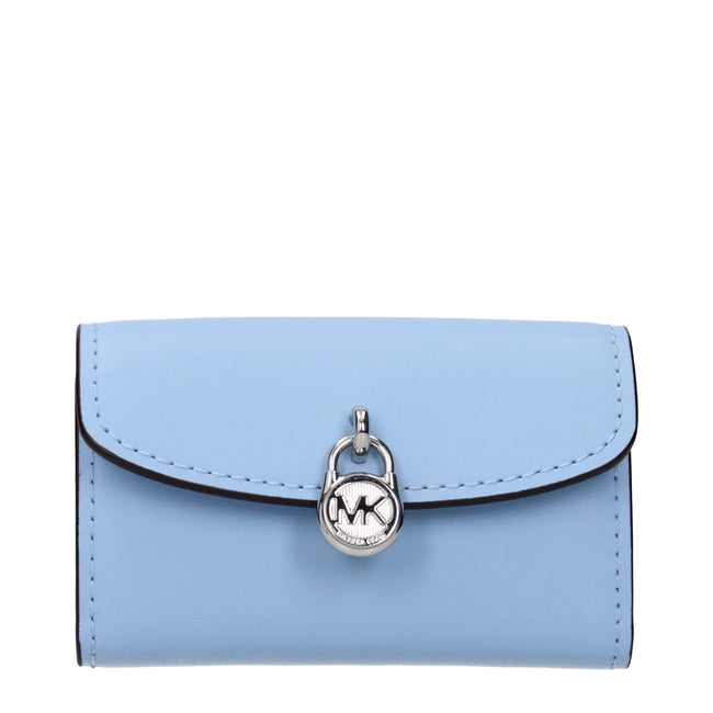 Michael Kors Light Blue Leather Wallets Michael Kors