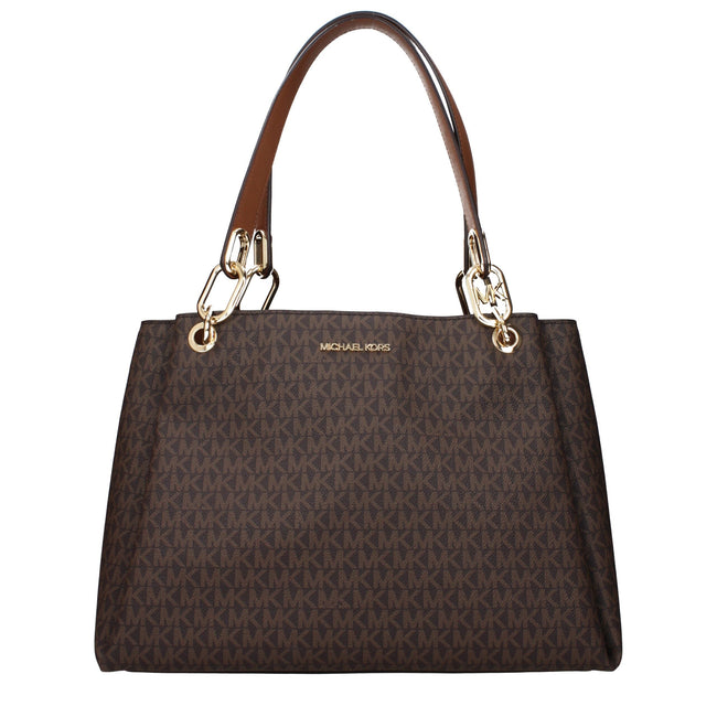 Michael Kors Brown Fabric Shoulder Bags Michael Kors