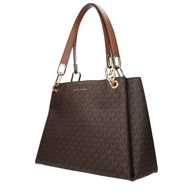 Michael Kors Brown Fabric Shoulder Bags Michael Kors