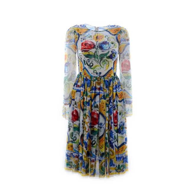 Dolce & Gabbana Silk Maiolica Dress Dolce & Gabbana