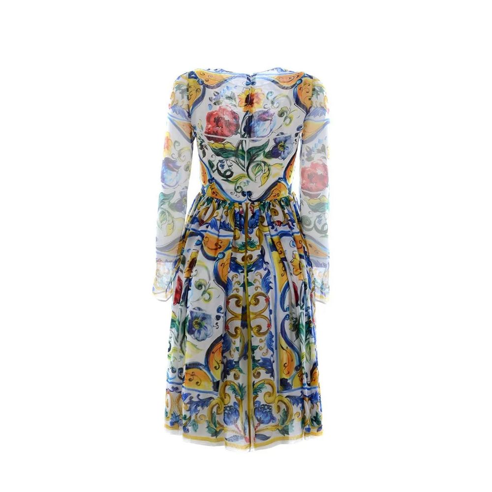 Dolce & Gabbana Silk Maiolica Dress Dolce & Gabbana