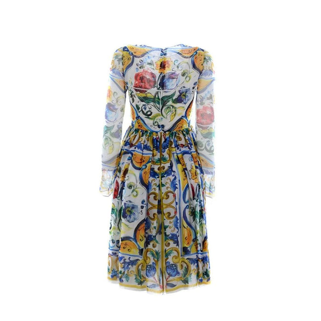 Dolce & Gabbana Silk Maiolica Dress Dolce & Gabbana