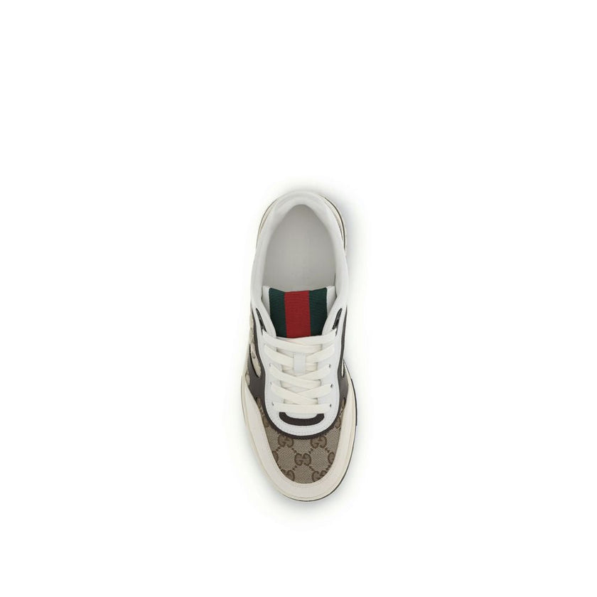 Gucci Beige Fabric Low Top Sneakers Gucci