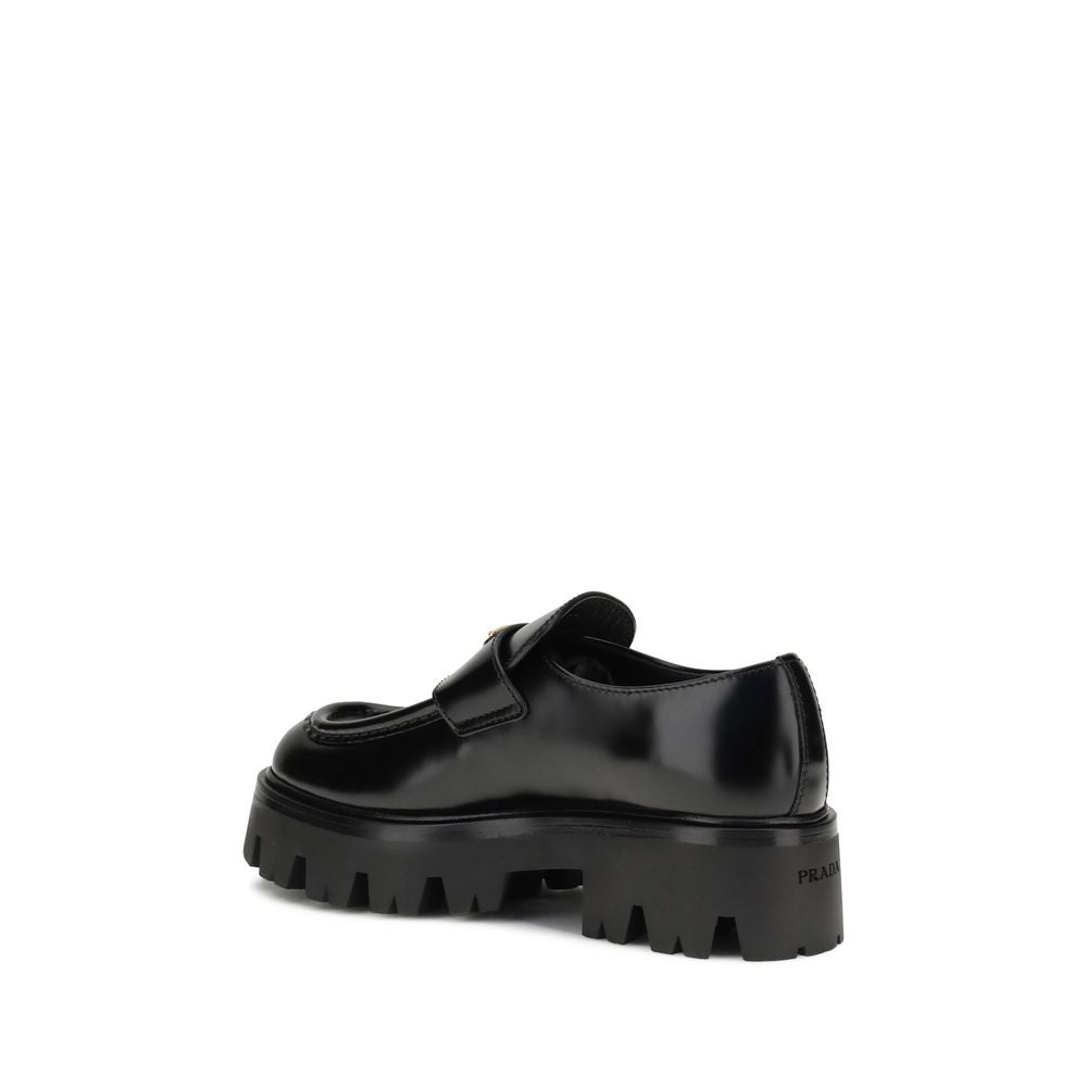 Prada Leather Monolith Loafers Prada