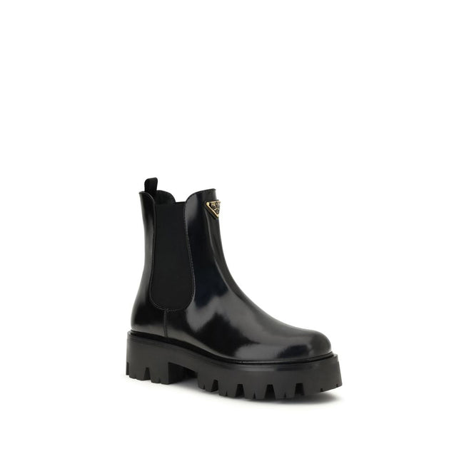Prada Brushed leather Ankle Boots Prada
