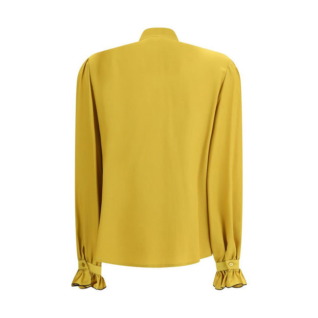 Valentino Yellow Silk Blouse Valentino