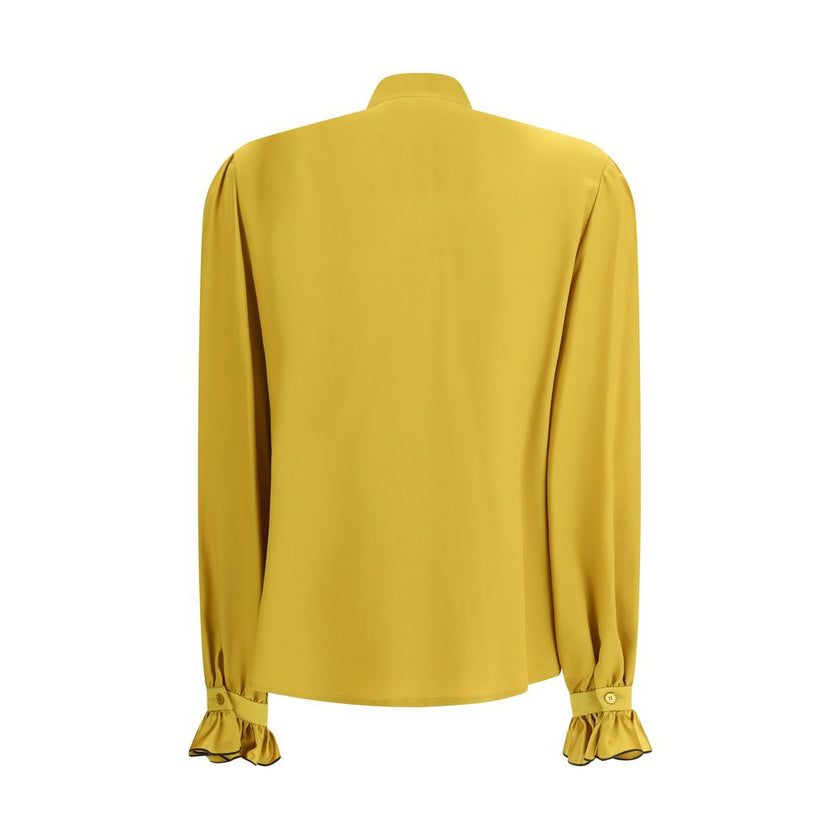 Valentino Yellow Silk Blouse Valentino