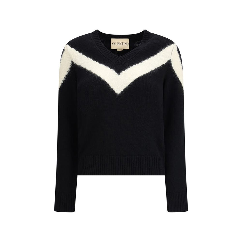 Valentino Black Fleece Wool Sweatshirt Valentino