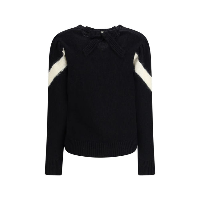Valentino Black Fleece Wool Sweatshirt Valentino