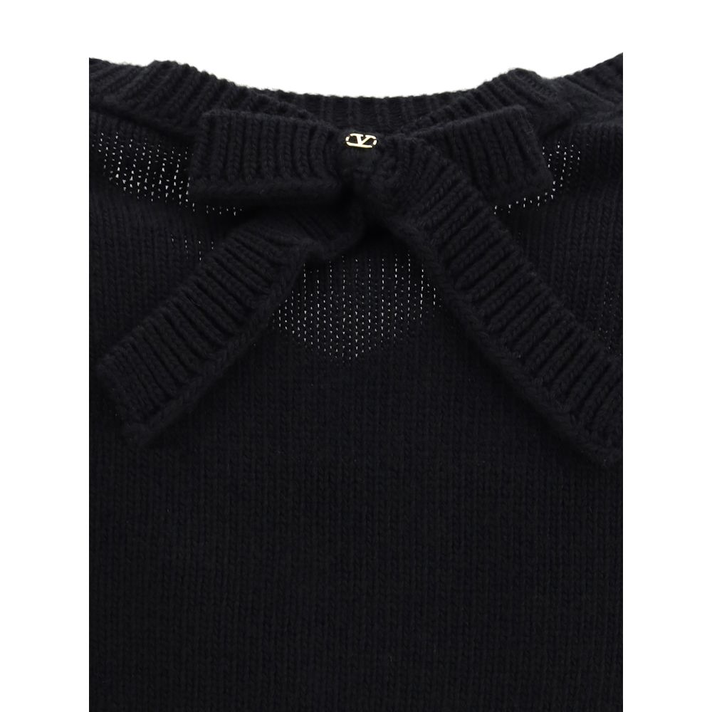Valentino Black Fleece Wool Sweatshirt Valentino