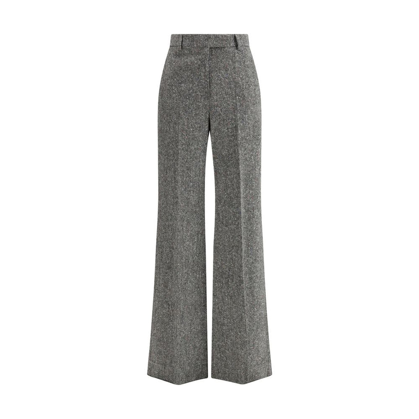 Valentino Gray Fleece Wool Pants Valentino