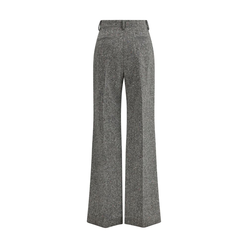 Valentino Bottonato Natté Wool Trousers Valentino