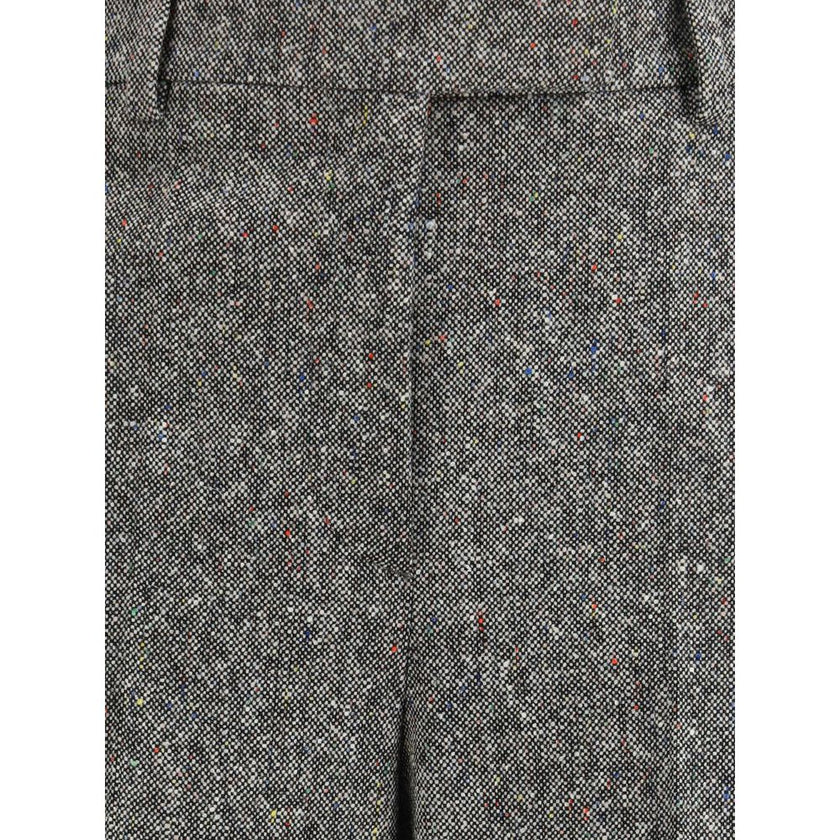 Valentino Gray Fleece Wool Pants Valentino