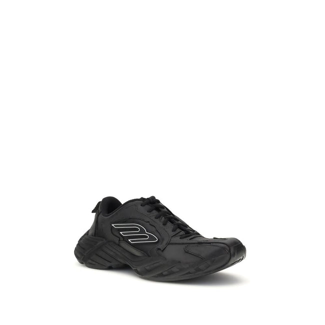 Balenciaga Black Calf Leather Bos Taurus Athletic Sneakers Balenciaga