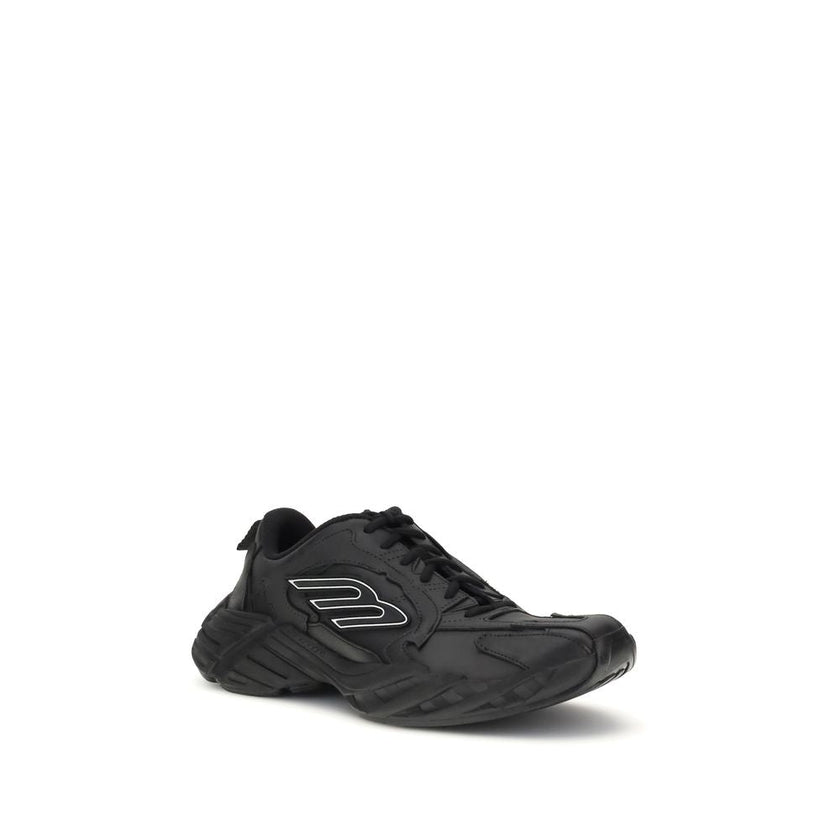 Balenciaga Black Calf Leather Bos Taurus Athletic Sneakers Balenciaga