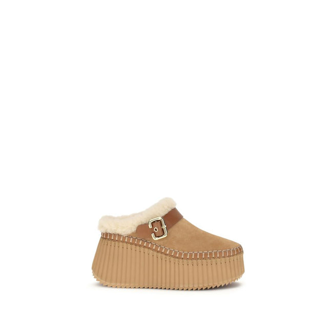 Chloé Nama Wedge Mules Chloé