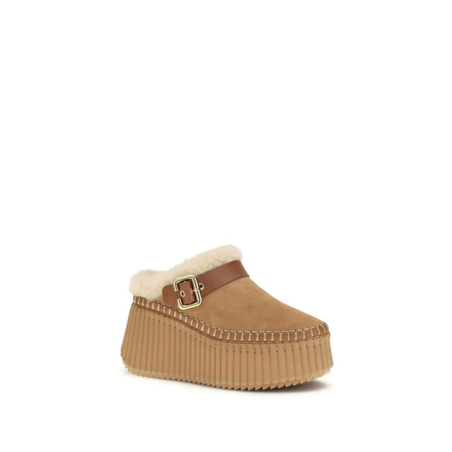 Chloé Nama Wedge Mules Chloé