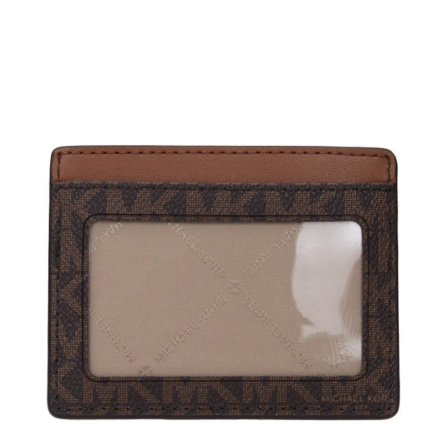 Michael Kors Brown Fabric Cardholders Michael Kors