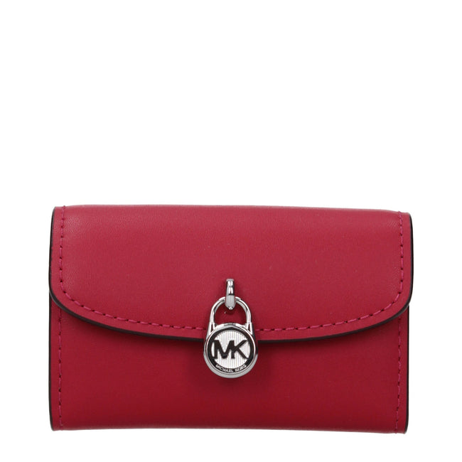 Michael Kors Red Leather Wallets Michael Kors